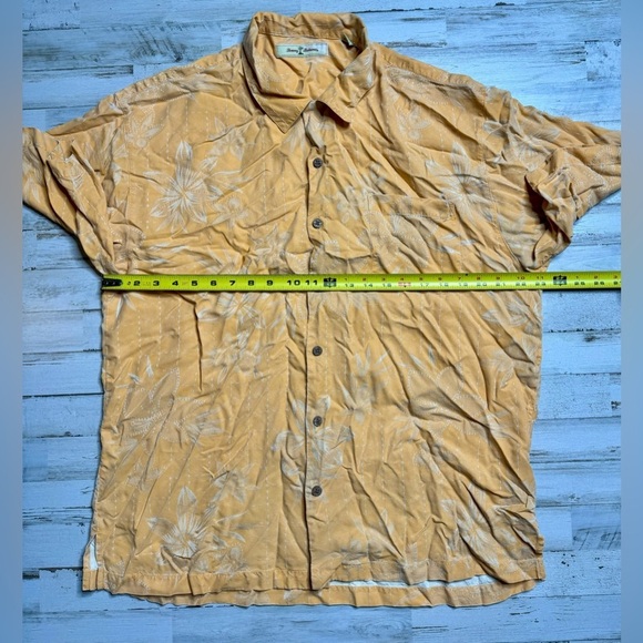 Tommy Bahama Mens XL 100% Silk Hawaiian Shirt Orange - Picture 5 of 9